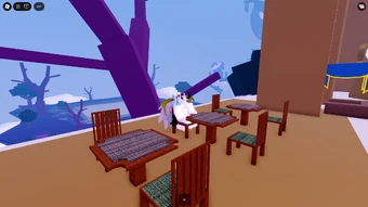 Player sitting at a trading table